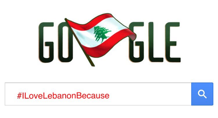 Thank you @google for being Lebanese more than some people making fun of their #IndependenceDay #Lebanon
