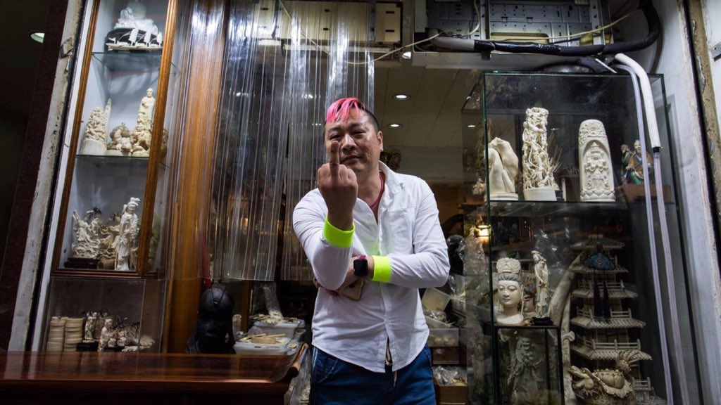 The Hong Kong #ivory trade's best PR hope for a dying industry!
Great pic by <a href="/ToddDarling/">todd darling</a>. <a href="/ProjectCCHANGE/">Project C:CHANGE</a> <a href="/WildAid/">WildAid</a>