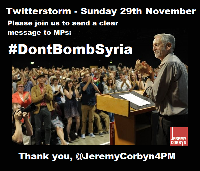 ForTheMany2020's tweet photo. In 3 mins time - at 6pm - Twitterstorm: #DontBombSyria https://t.co/Ga8V4EG7rr