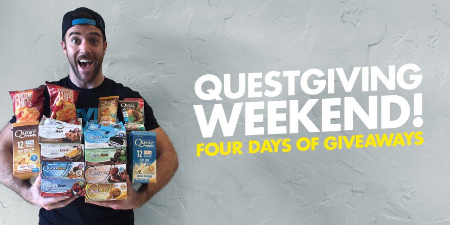 QuestNutrition's tweet image. RT for chance to win a Quest cap, box of bars, box of chips, or box of protein powder!

Must be following us to win!