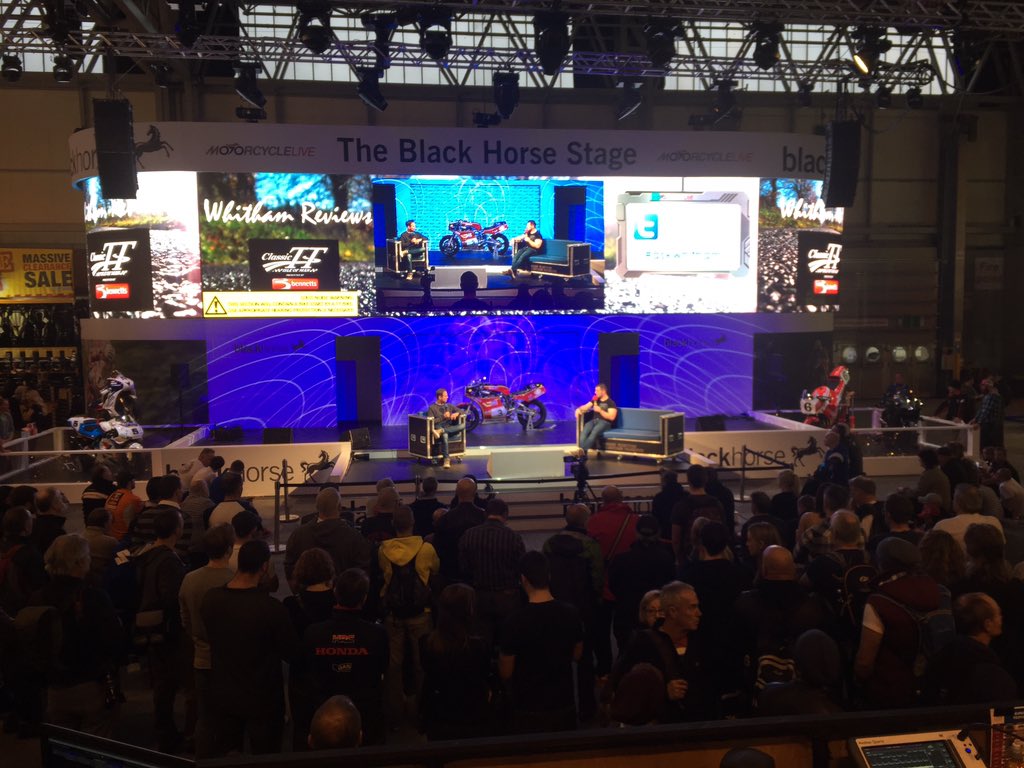 Classic TT day underway @motorcyclelive. #packedhouse #Blackhorsestage #ATeam