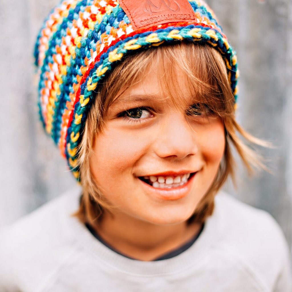 OriginalMocros's tweet photo. It's all about color. Raaf with his Original Mocros #rainbowbeanie. Photo @marietmons l Model @RaafDijkstal. https://t.co/pAAawWgKyG