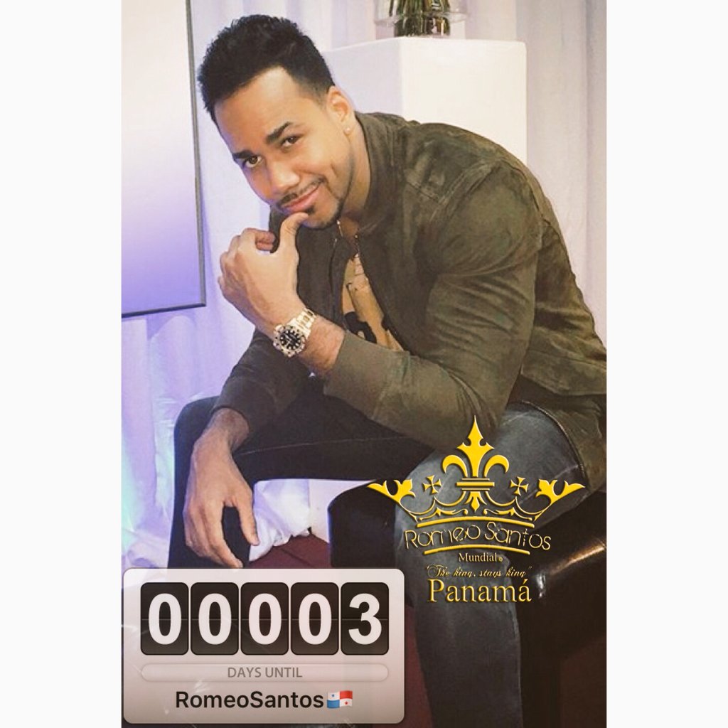 RomeoSantosPty's tweet photo. #3Dias #72horas 😲 #RomeoPTY @magicdreamsinc @MaximaPanama corre por tu boleto a los ptos de vías de @Panatickets https://t.co/q5oJFLYkjV