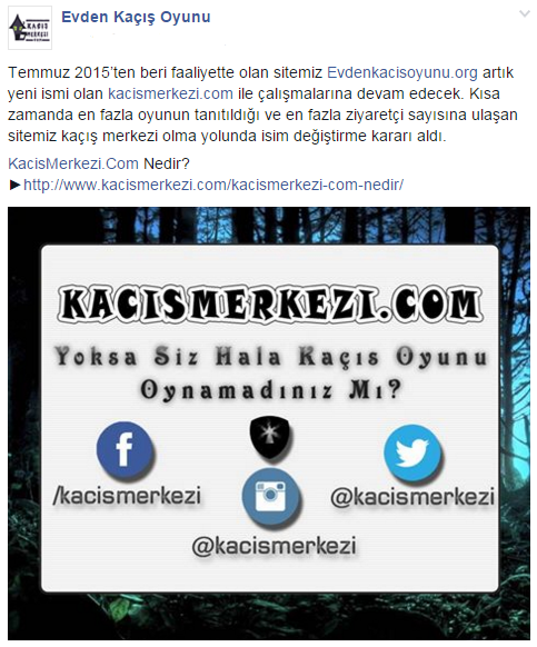 escapeturkey's tweet photo. Türkiye'deki Tüm Evden Kaçış Oyunları Artık Burada! -> @kacismerkezi https://t.co/XY5Yz515ss