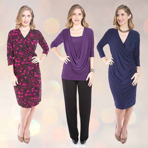 New Holiday styles are in! Dresses, pants, tops and more > goo.gl/M812yD #FashionOverFifity