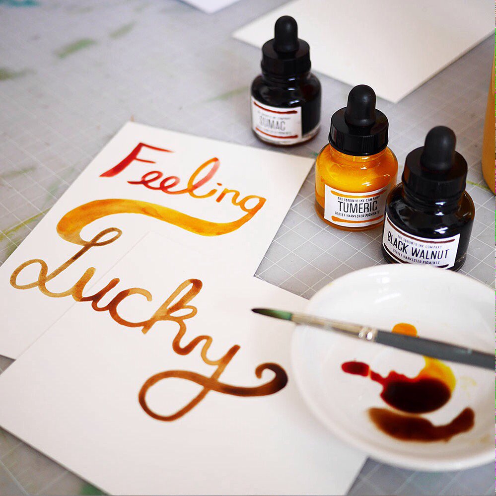 Won these bottled gems at the <a href="/NFFTT/">Not Far From The Tree</a> end of season party: inks harvested in TO. Thanks #torontoinkcompany <a href="/thething/">ִֶָ</a>