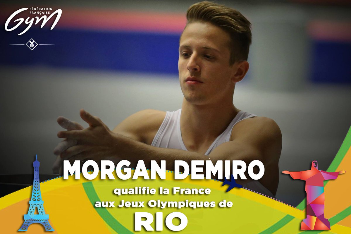 ffgymnastique's tweet photo. Ch. du M : demies terminées, Morgan Demiro est en finale et la France a sa place aux JO de RIO ! #teamfrance #rio https://t.co/7DGR5S9l2Q