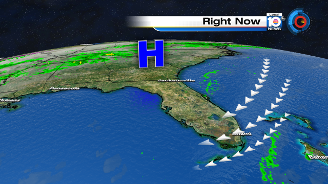 NICE SUNDAY - High pressure over the Southeast will keep our weather stable with a northeast flow through Monday. https://t.co/EaaedYomdo