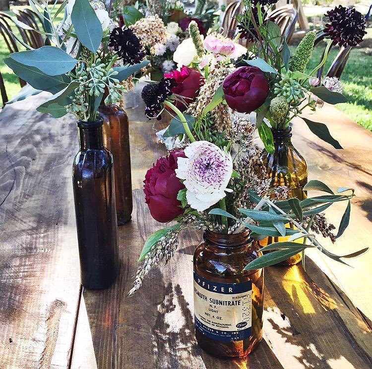 lootvintage's tweet photo. @poseyfloral knows how to adorn our vintage apothecary bottles - don't you think? https://t.co/5Jq4NUINCu