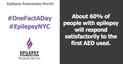 EFMNY's tweet photo. About 60% of people w/#epilepsy will respond satisfactorily to 1st AED used. #EpilepsyAwarenessMonth #OneFactADay https://t.co/5HyY1G6xAW