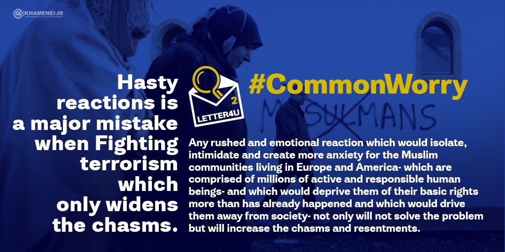khamenei_ir's tweet photo. Injustice has the characteristic of unwanted reversibility.
#Letter4U #CommonWorry https://t.co/OM1Q315GJp