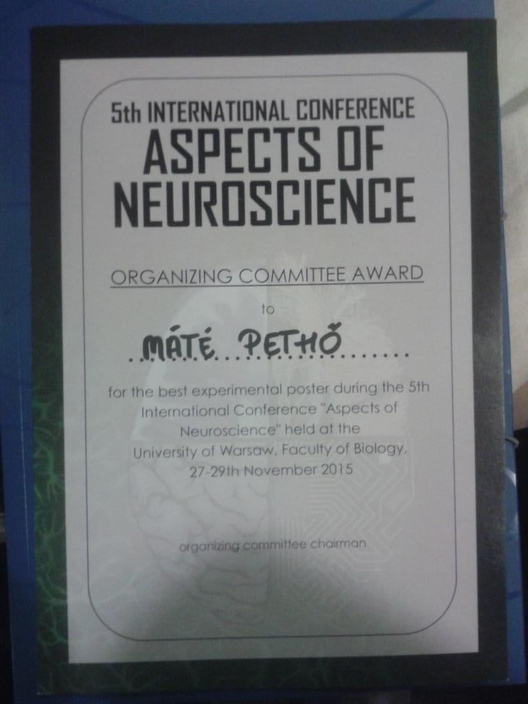 pethomate's tweet photo. My poster won the Organizing Committee Award!  :-) https://t.co/oHb4LHdeXT