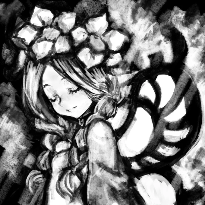 もう一つやってみる。メルセデスの方は線画とは言い難いかな?
#絵描きさんの線画が見たい 