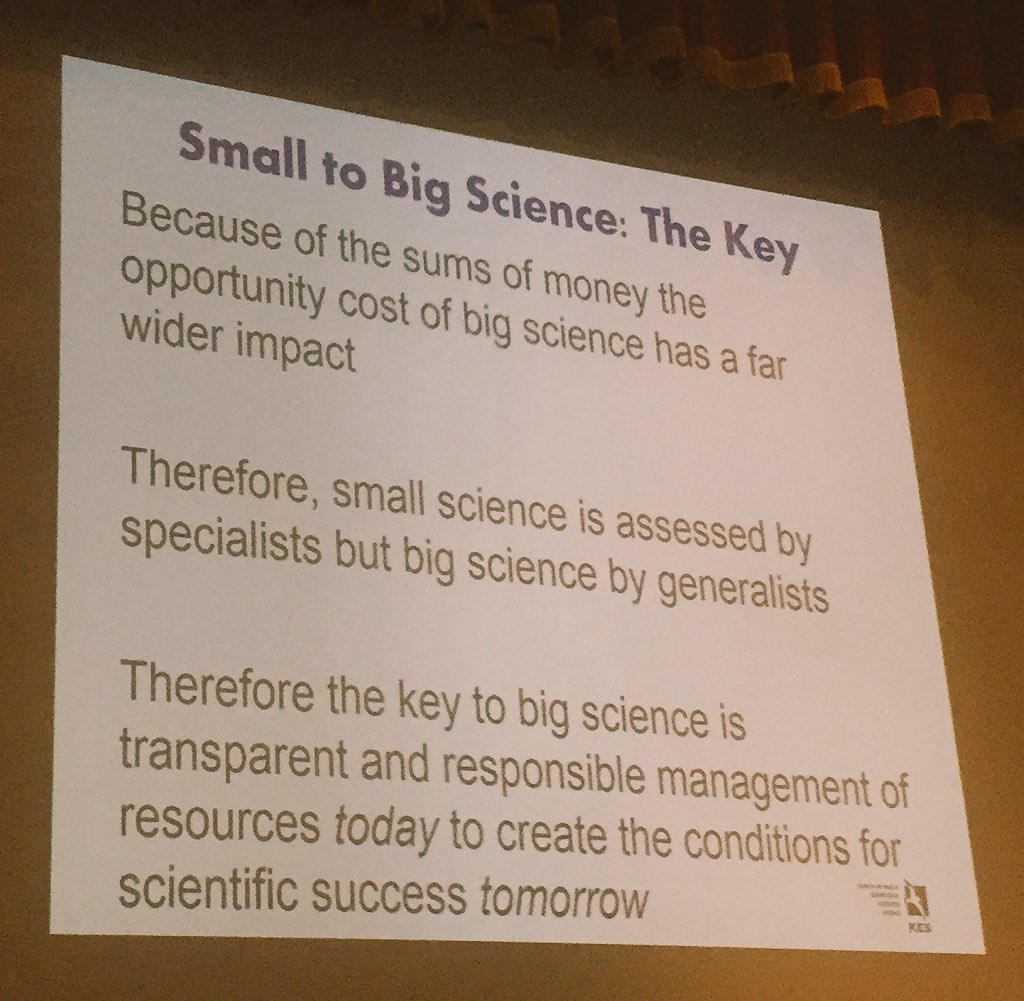 Einstein1915's tweet photo. Small v big science #EL15 https://t.co/xAv6hVboNc