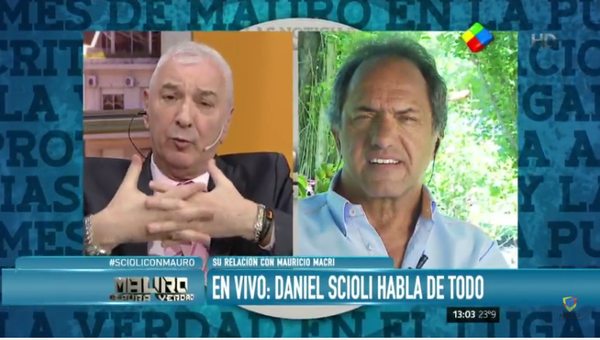 IPradio's tweet photo. "Siempre me gustó que mi oficina esté en la calle, en los barrios" @danielscioli en @AmericaTV #ScioliConMauro https://t.co/CVqnGFq6Hm
