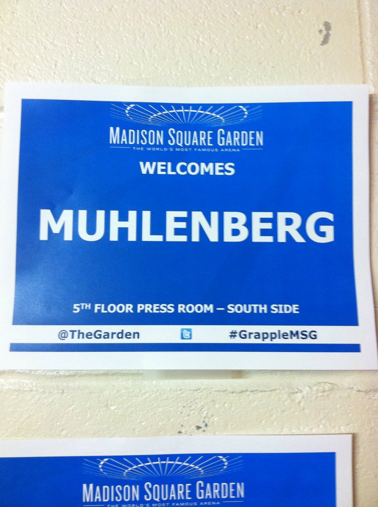 Muhl_Sports's tweet photo. @MulesWrestling is at the World's Most Famous Arena for #grappleMSG. Muhlenberg wrestles Oswego at 11:45 https://t.co/eIT44hLWUu