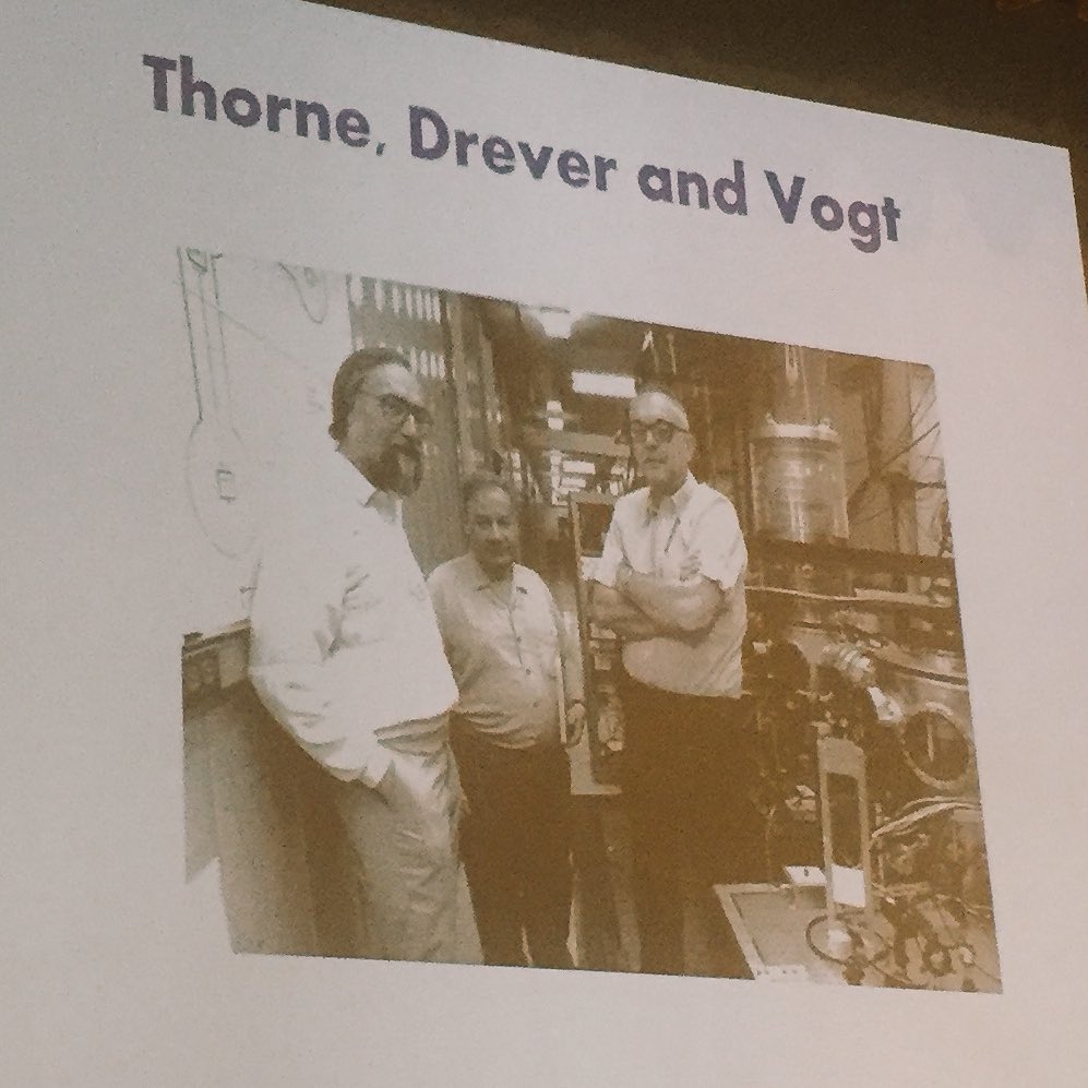 Einstein1915's tweet photo. Thorne, Drever, Vogt, interferometers, #GravitationalWaves #EL15 https://t.co/glrmCvuAWc