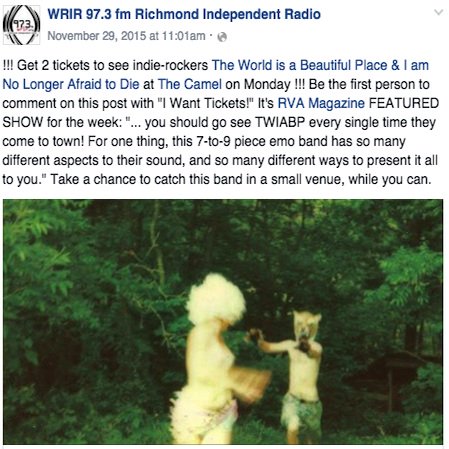 Activate has 2 tix to <a href="/twiabp/">TWIABP&IANLATD</a> <a href="/thecamelrva/">The Camel</a>, Mon. Head over to @WRIR FACEBOOK PAGE &amp; comment! <a href="/RVAmag/">RVA Magazine</a> featured show!