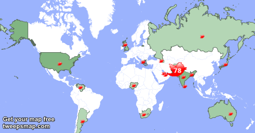 Rashidsports's tweet photo. My followers are in Pakistan(78%), USA(4%)... Get your map too: https://t.co/ICw7NSQRvh https://t.co/XSADOBTd9o