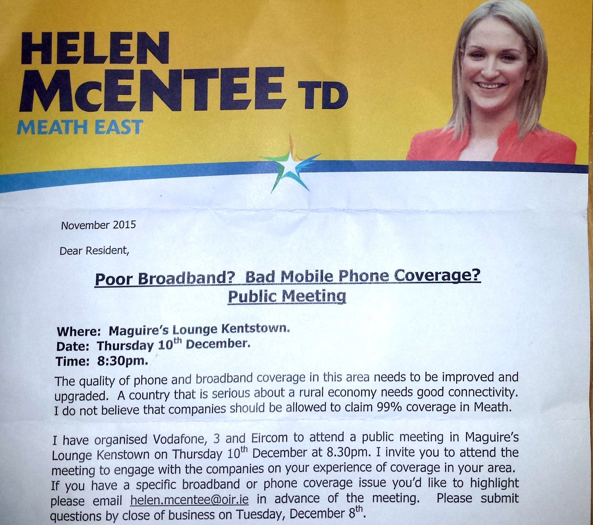 kentstown_VP's tweet photo. Meeting on the 10th Dec. Quality broadband is now an essential part of life for Students and those working from home https://t.co/WyrUWeyEXk