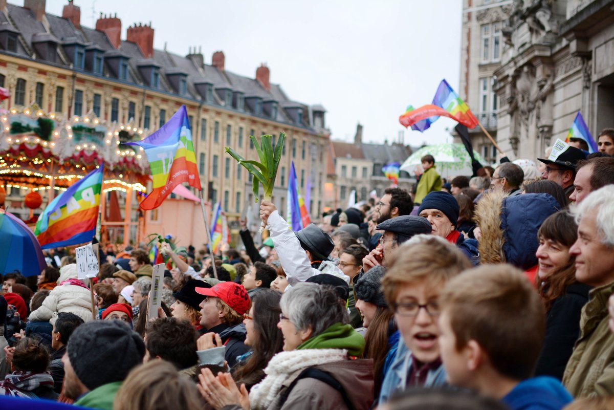 Quentin_TRI's tweet photo. Brandir un poireau : c'est un engagement #citoyen en 2015 ? #COP21 #ClimatMarch https://t.co/cGnZLYnQQs