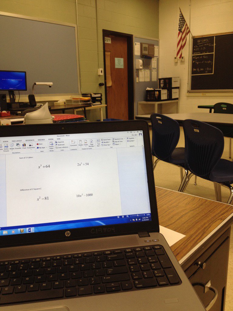 usernamejorr's tweet image. Back on the grind at #CHS on this beautiful Sunday. Prepping to teach completing the square this week! #VertexForm