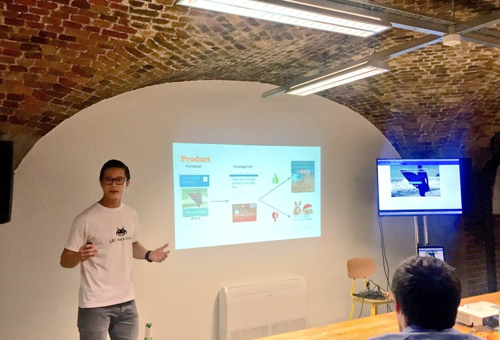 LBSHackathon's tweet photo. https://t.co/oRIhmas68Q: find out what your bank's travel insurance covers. #lbshack2016 #peaceofmind @alfonsofiore https://t.co/w2psIsM2fV
