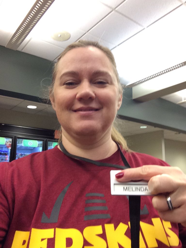 MommaMelP's tweet photo. @OmahaWarpath @MrsCKirk12 #RedskinsTweetTeam #NebraskaTribe. Representing at work.  Sorry I can't watch the game. https://t.co/vIW07zw4kt