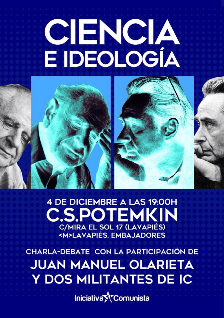 Charla-debate el viernes 4 de diciembre en el Potemkin. Acude y participa!