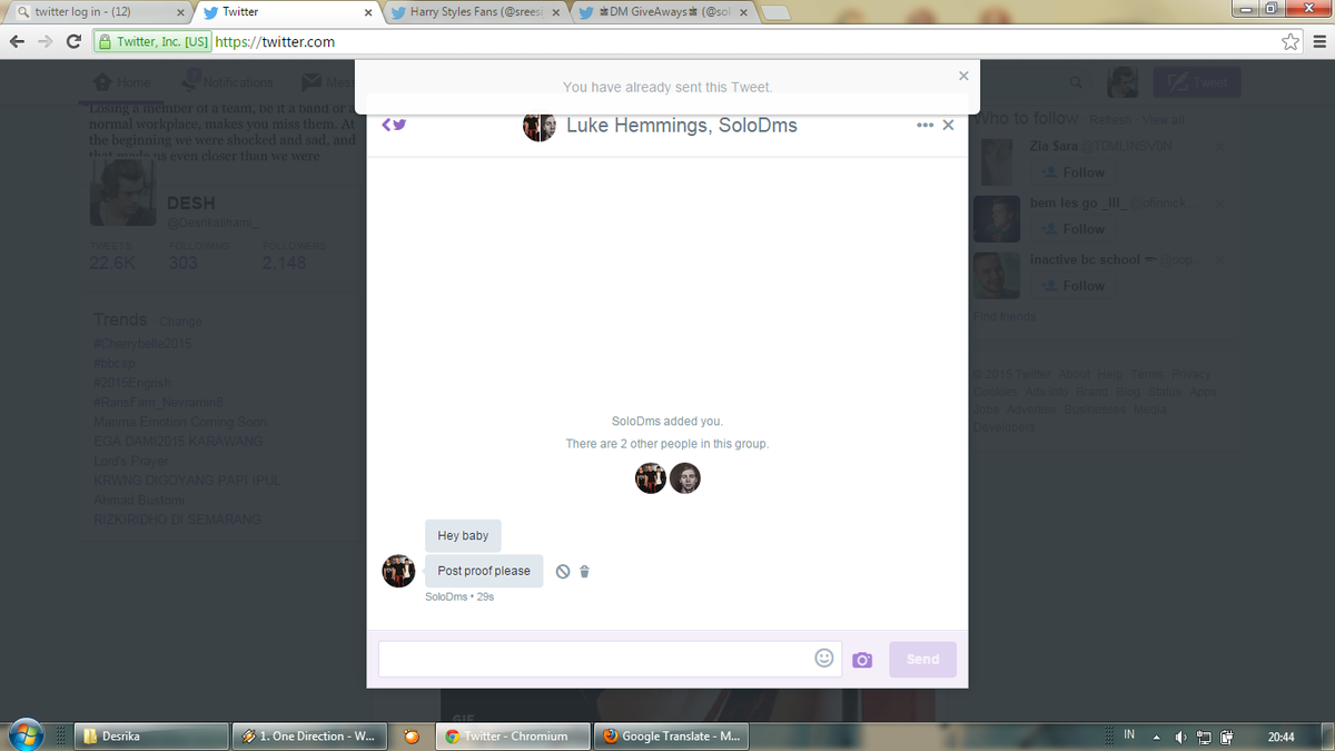 sharryme's tweet photo. @SoloDms________ aww alhamdulillah. thankk you so much x https://t.co/Nf4055HfNf