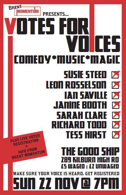 MomentumBrent's tweet photo. Where else in London on a Sunday night can you get top music, comedy, and magic for just a fiver? @thegoodshipNW6 https://t.co/EgWz4Y7p5z