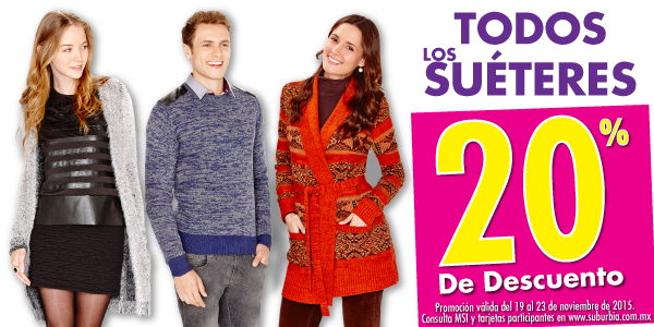 Sueteres Navideños Suburbia | Shop www.mariamontes.net