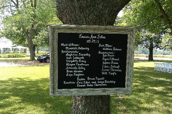 WeddingFabled's tweet photo. One big board with program instead of hundreds! https://t.co/zr4mWulAvH