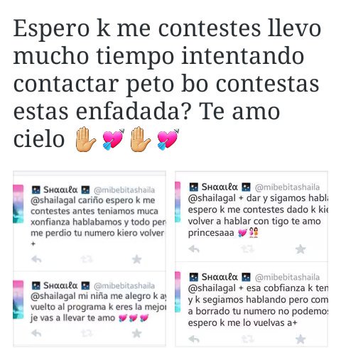 mibebitashaila's tweet photo. @shailagal llevo much tiempo esperando k me contrestes perdi tu numero y ahora no podemos hablar esperokme contestes https://t.co/LOibRqdjrI