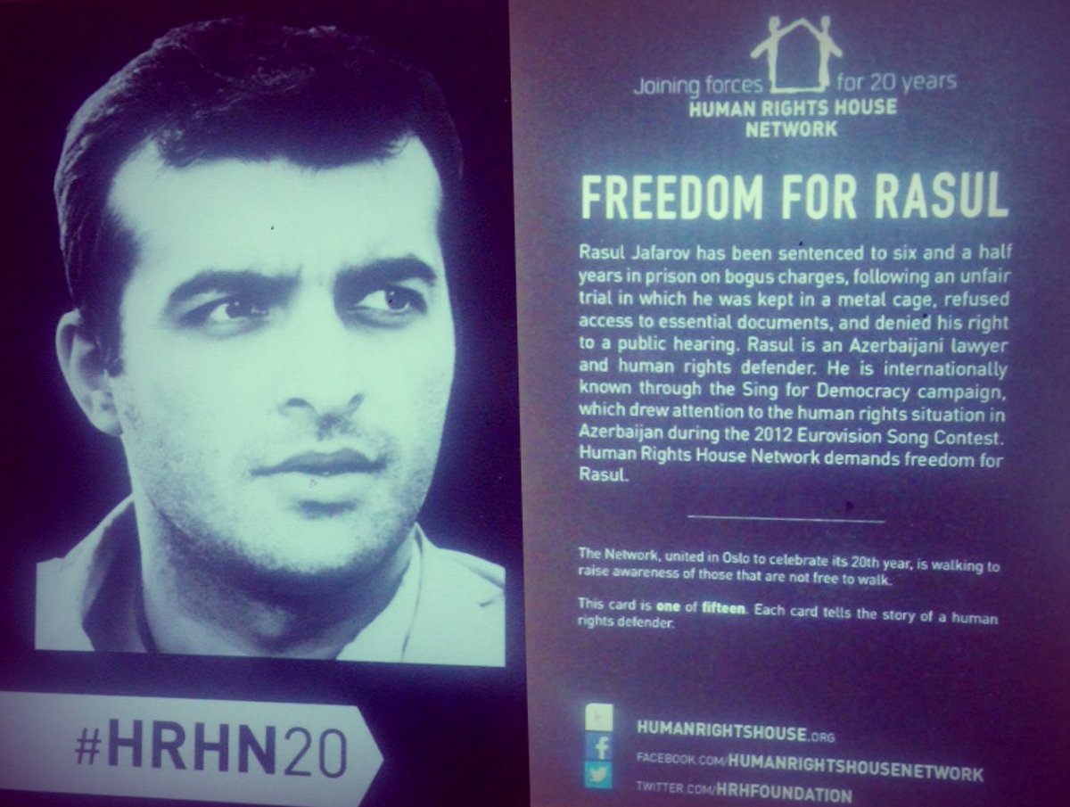 javabdullayev's tweet photo. Freedom for @rasuljafarov #FreeRasul @HRHFoundation https://t.co/DT4G9Ui61G