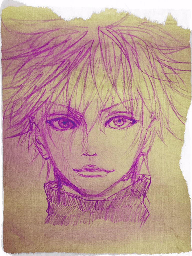 rkgkクロロとキルアと私の代理ゴレイヌ
漫画っぽいクロロとちょっとリアルっぽいキルア
もうちょい釣り目がよかったかな?
好かれる絵柄じゃないけど描いてて楽しいのでよし笑 