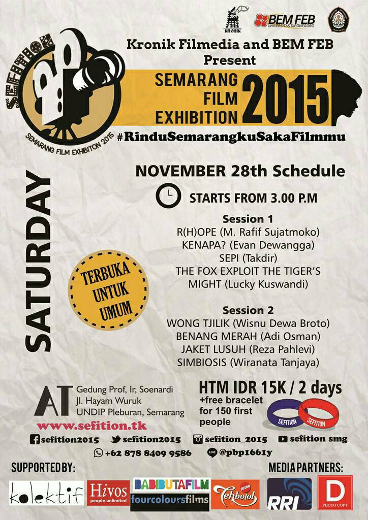 RizaPahleviTTM's tweet photo. Alhamdulillah Film Jaket Lusuh (HRV Production) lolos untuk screening di @sefition2015 😇 #BanggaFilmIndonesia https://t.co/cx1iEWk8df