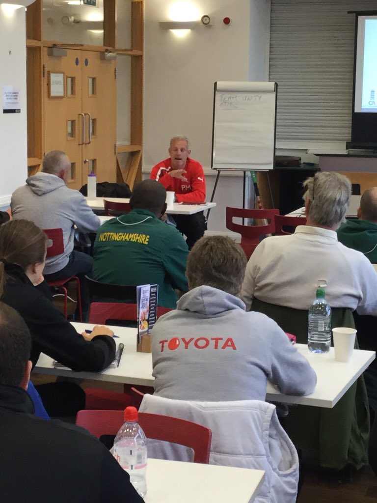 ECBCANotts's tweet photo. great morning session at the @ECBCANotts &amp; @nottscricboard Coach Enrichment Day! https://t.co/UUCf9K0gUD