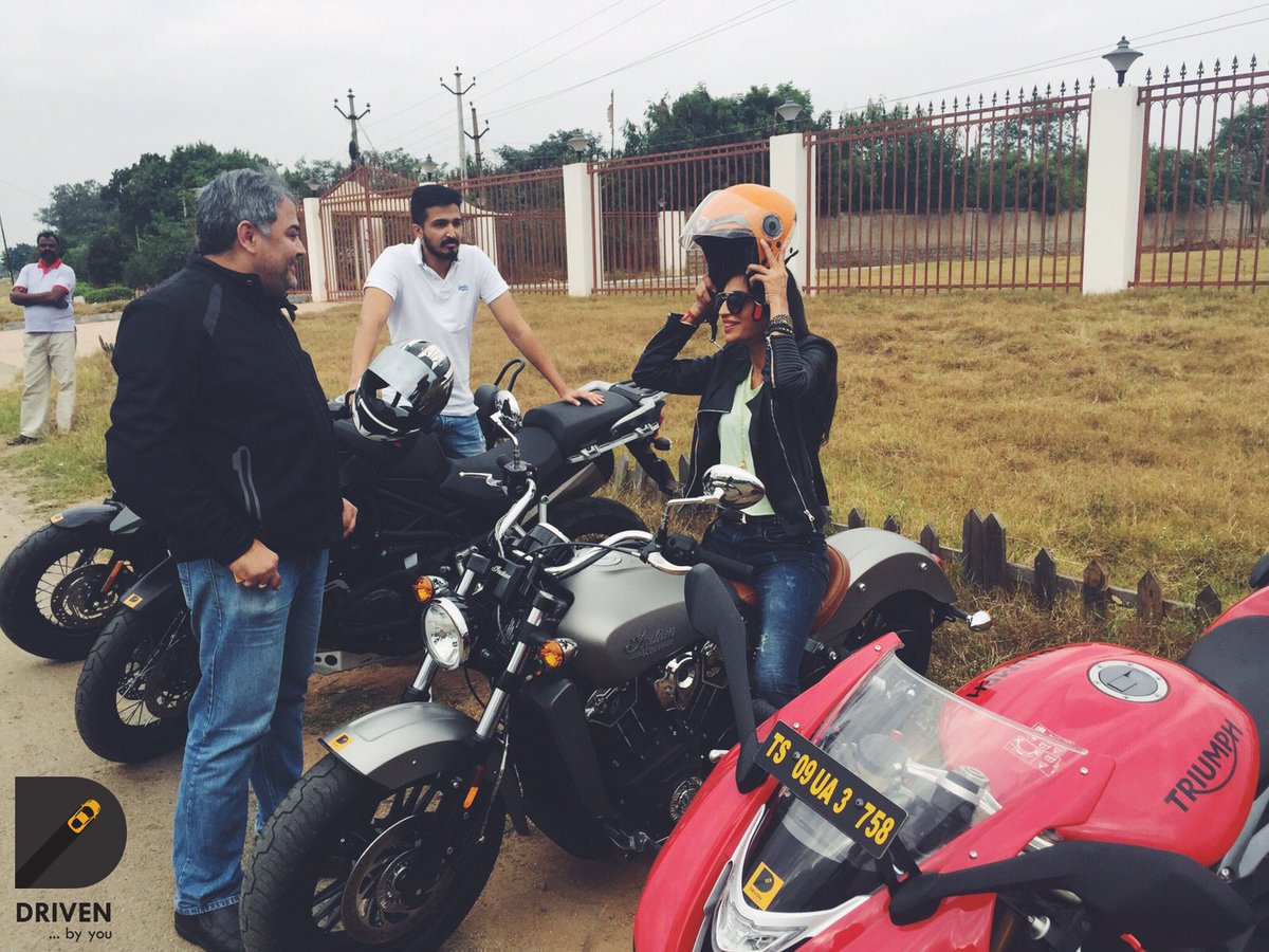 junglebook_stu's tweet photo. #Goddesses in Hyderabad: #BikerGirl and #Motorheads @IAmAnushka #AngryIndianGoddesses #AIGtheFilm #December4release https://t.co/IJ7LPtXWFB