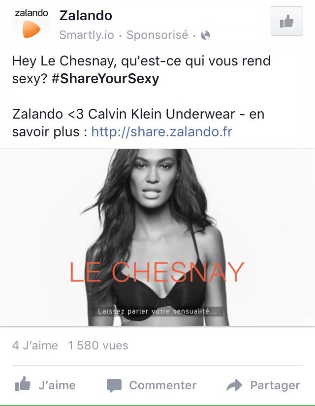 AlexandraReix's tweet photo. On a même des publicités #Facebook ciblées pour nous @Lechesnaymairie #Zalando #lestyle #4jaime https://t.co/ERAxOkiy9Q