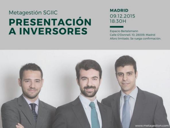 Metagestion's tweet photo. Presentación a Inversores - Madrid  - 9 diciembre https://t.co/uVE9LUNBf0 https://t.co/cUtcdcee8L