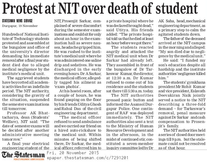 surojit_1996's tweet photo. @aajtak @ndtv @ZeeNews @abpnewstv @TimesNow @kolkatatv @star_ananda do co operate.need JUSTICE #JusticeForProsenjit https://t.co/nulPl44XID