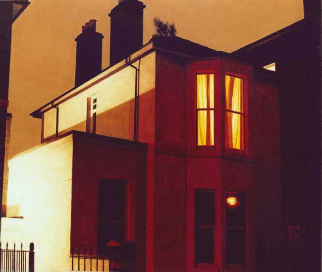 CarlRandallArt's tweet photo. Paintings of London streets at night, made when I was an undergrad student at The Slade School Fine Art @SladeSchool https://t.co/Fkw0xR47Ms