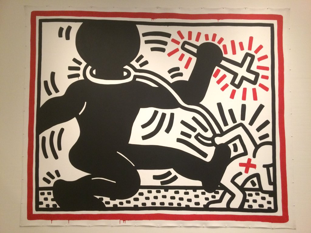 ITweetCoach's tweet photo. Keith Haring in @kunsthal met oa ook zijn inspiratiebron #AndyWarhol #AndyMouse #humor https://t.co/n2VppJPdI2