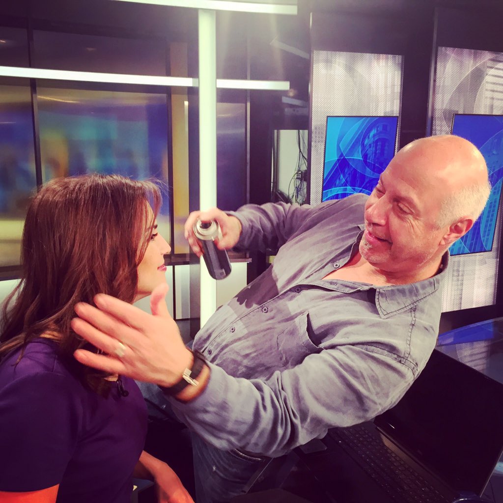 dianermacedo's tweet photo. #BTS @paulferraronyc working his magic. @CBSNewYork #behindthescenes https://t.co/DAwloh2xTk