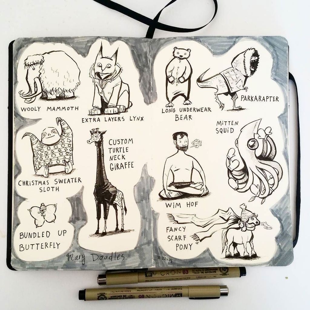 Mary Doodles On Twitter Baby It S Cold Outside Sketchbook Drawing Cartoon Animals Https T Co Aaxjwvzojx Https T Co Pieug4nftx