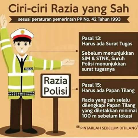 Ciri2 Razia yg sah sesuai aturan cc @DivHumasPolri