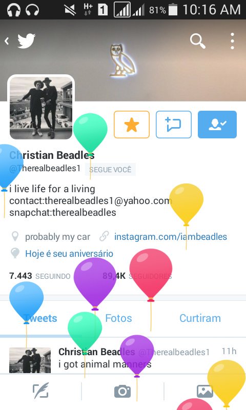 Happy Birthday Christian Beadles   BRAZIL LOVES YOU. TE AMO 