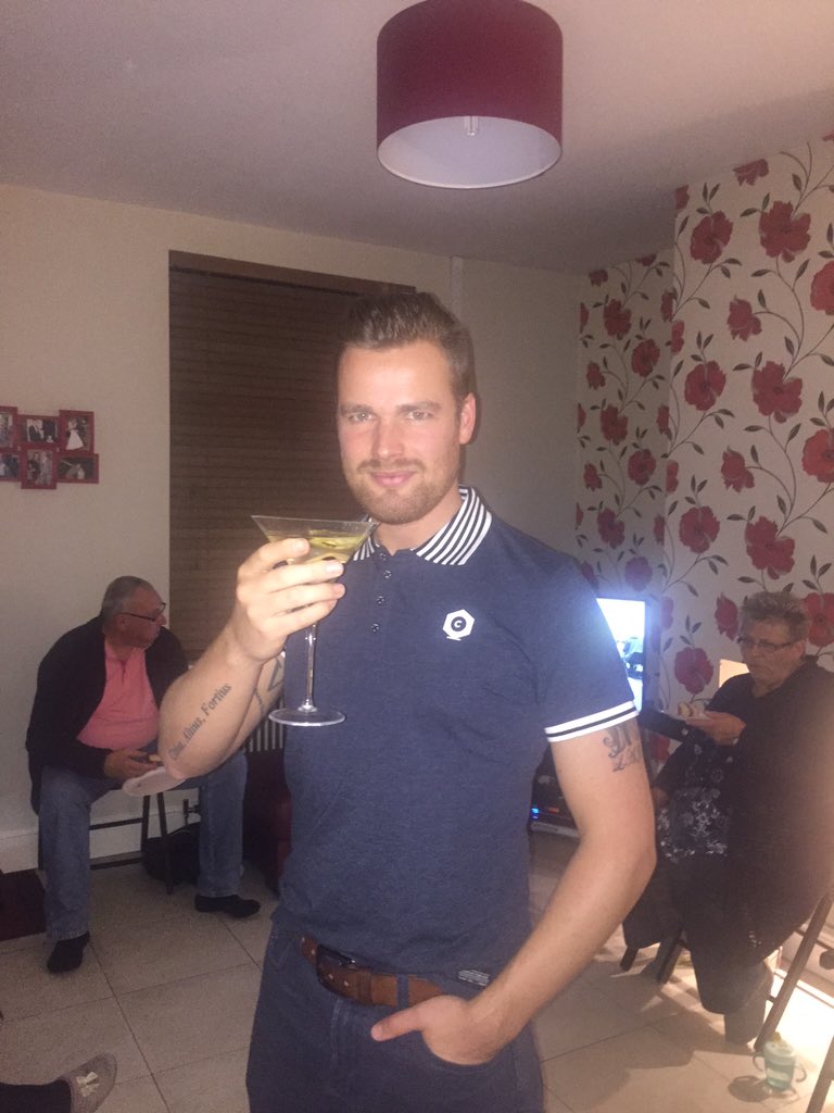 Danny with his homemade martini #ShakenNotStirred #ShitJamesBond