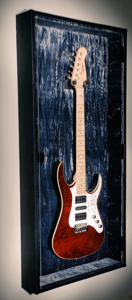 CaseClassic's tweet photo. @MusicTownshend Townshend guitar being displayed in our Classic Case! https://t.co/rMIHHT9wLE